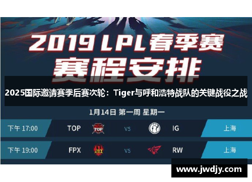 2025国际邀请赛季后赛次轮：Tiger与呼和浩特战队的关键战役之战